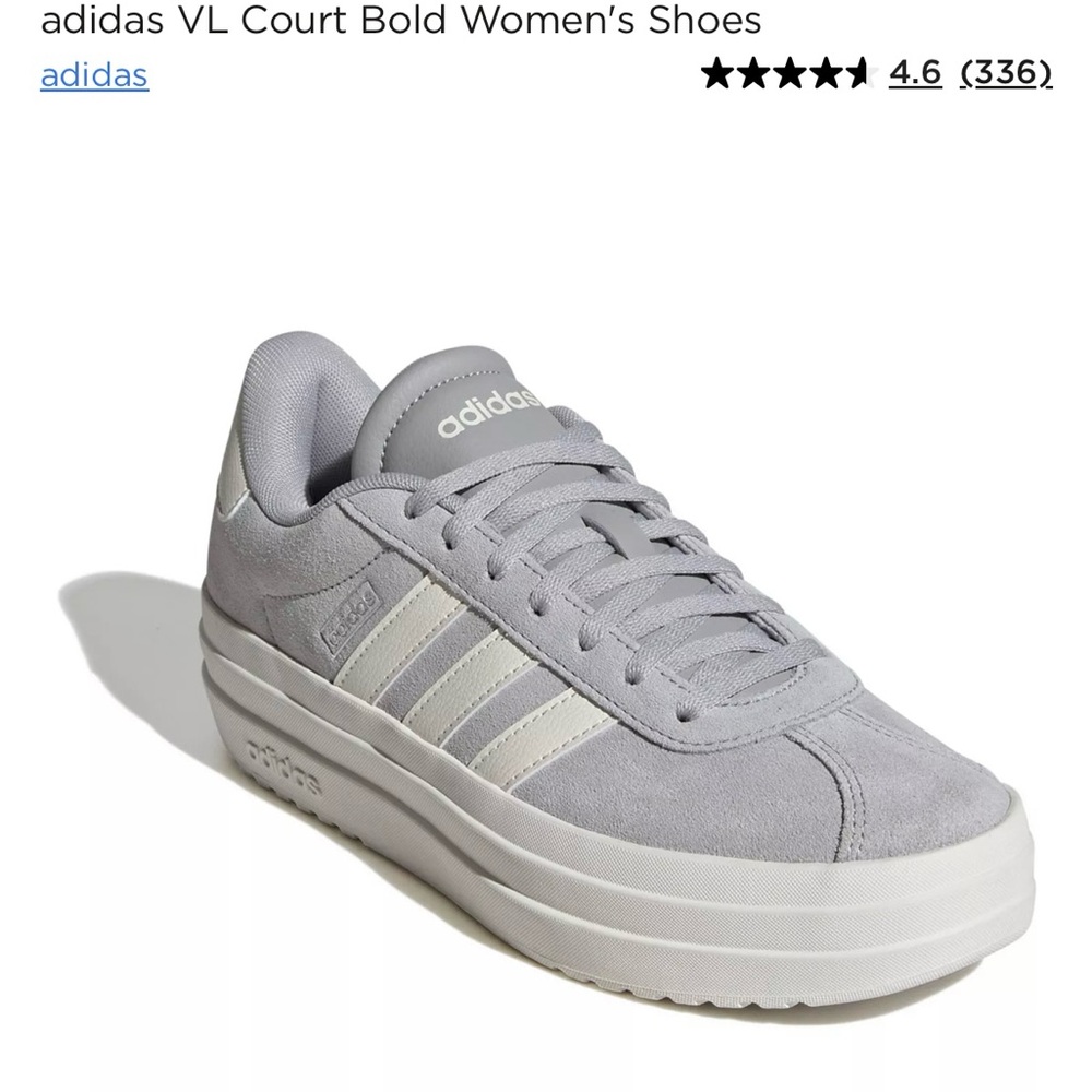 Adidas Gray Athletic Shoes with Platform Design